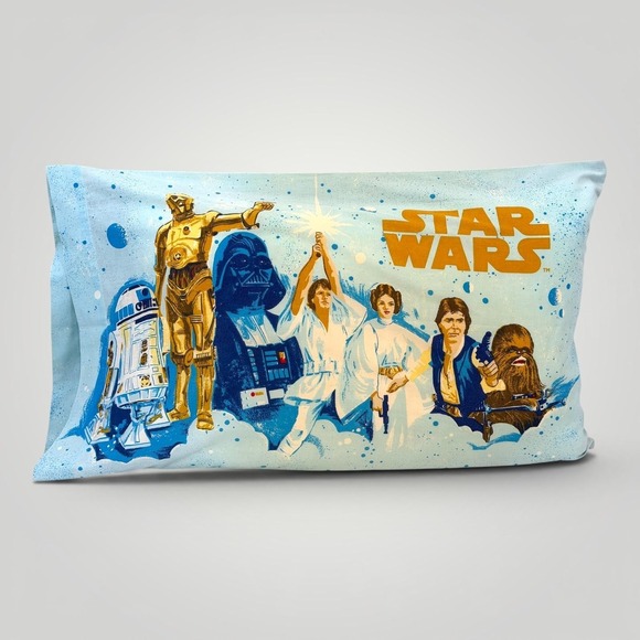 BIBB Other - Vintage BIBB Star Wars Pillowcase Original Trilogy Luke Leia Darth Vader USA